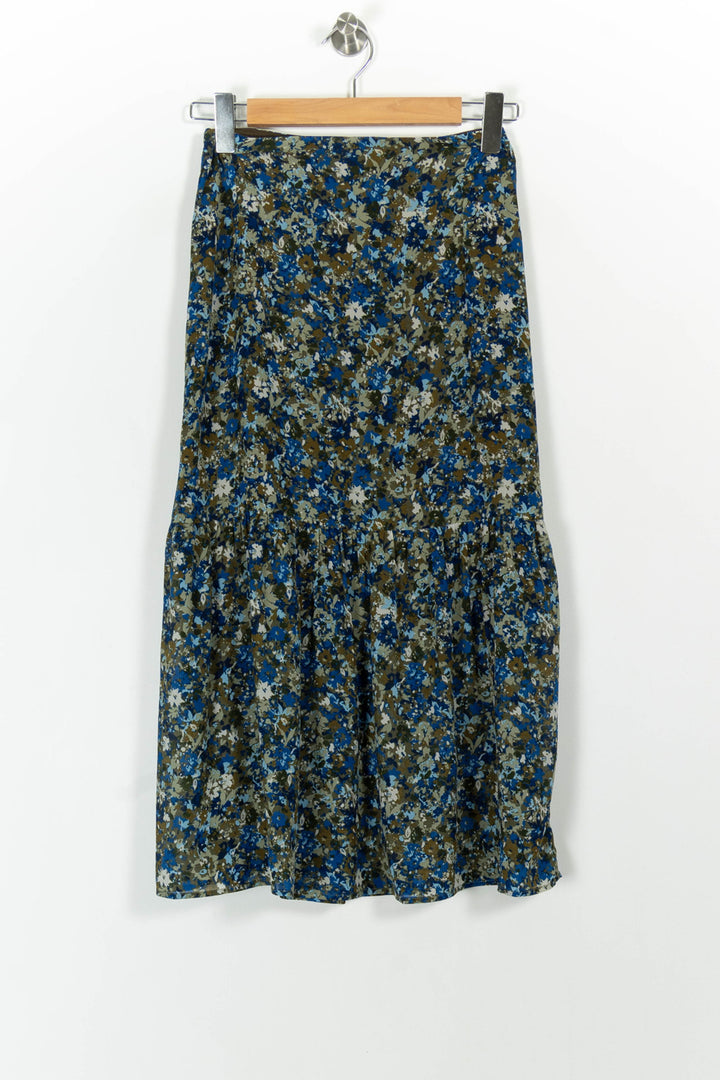 Jupe Midi Bleue et Kaki - Taille XS/34 de la marque Des petits hauts | PARAD67815 - Vendu par Paradigme - Image 4