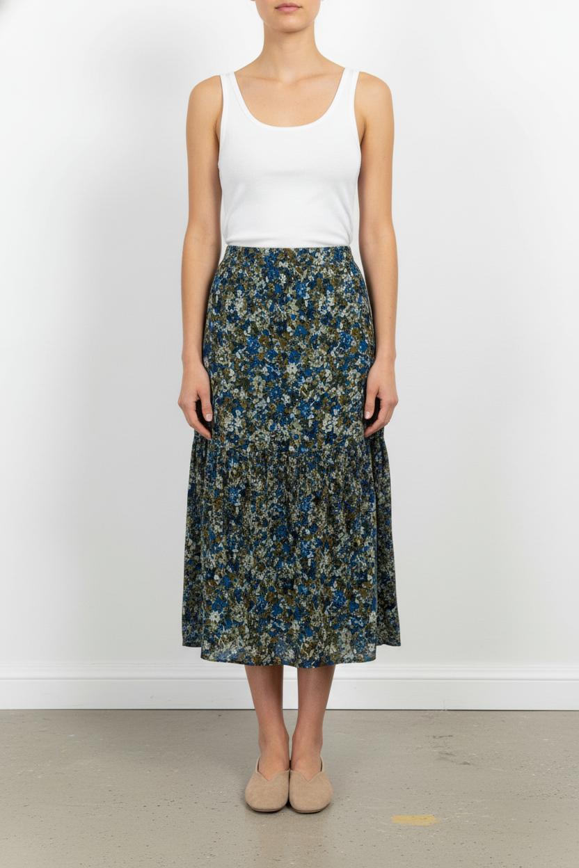 Jupe Midi Bleue et Kaki - Taille XS/34 de la marque Des petits hauts | PARAD67815 - Vendu par Paradigme - Image 1