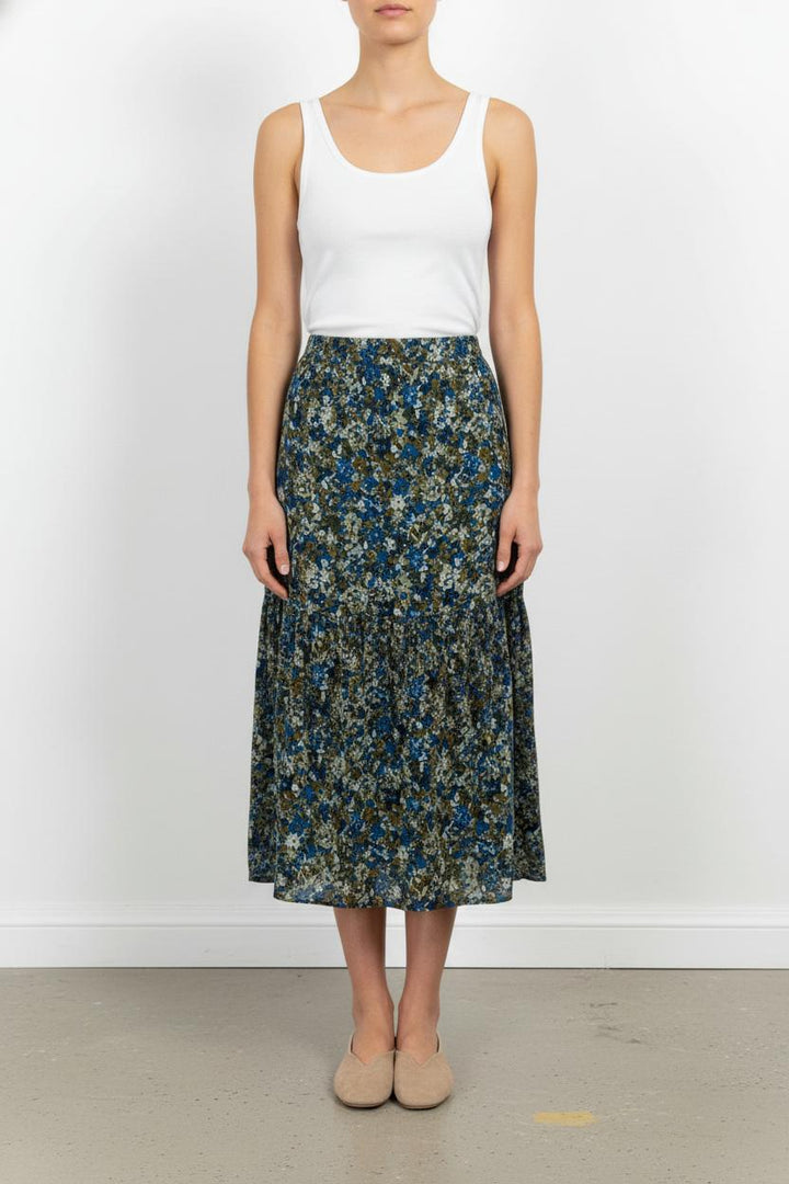 Jupe Midi Bleue et Kaki - Taille XS/34 de la marque Des petits hauts | PARAD67815 - Vendu par Paradigme - Image 1