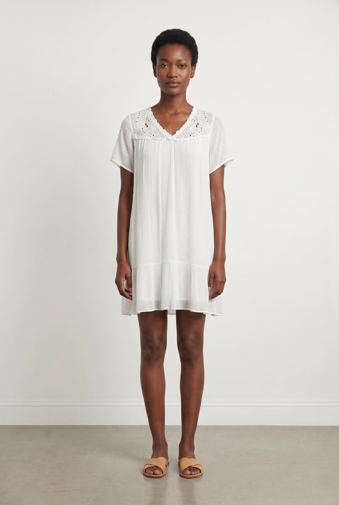 Robe Courte Blanche - Taille XS/34 de la marque IKKS | PARAD67817 - Vendu par Paradigme - Image 1