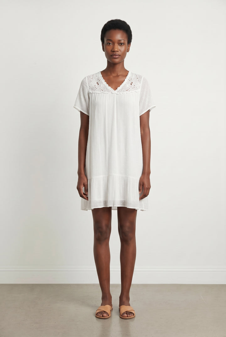 Robe Courte Blanche - Taille XS/34 de la marque IKKS | PARAD67817 - Vendu par Paradigme - Image 1