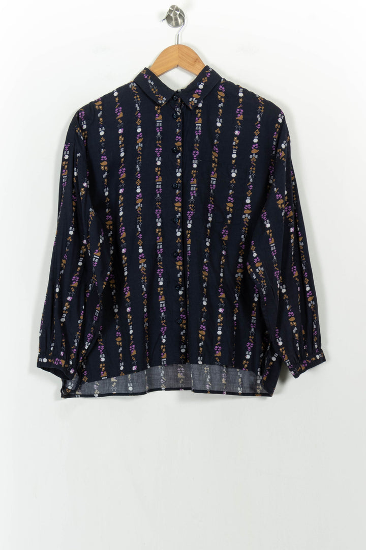 Chemise Bleu et Marron - Taille XS/34 de la marque Des petits hauts | PARAD67818 - Vendu par Paradigme - Image 2