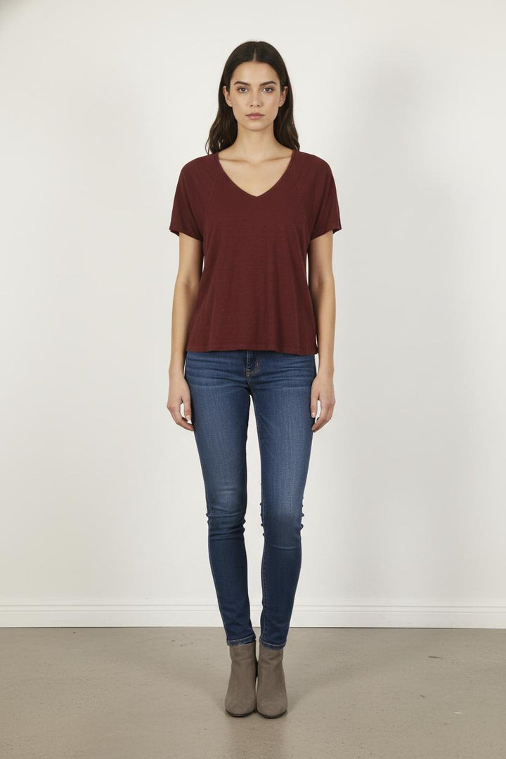 Tshirt Bordeaux - Taille XS/34