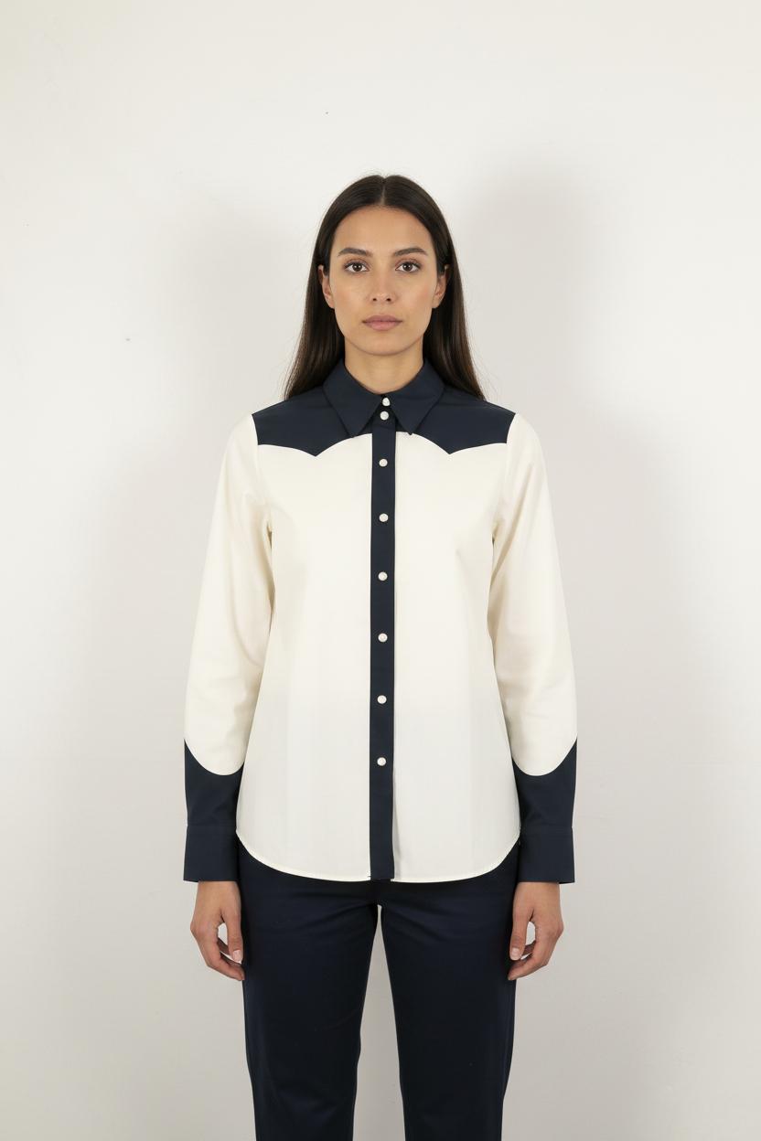 Chemise Blanche et Noire - Taille S/36