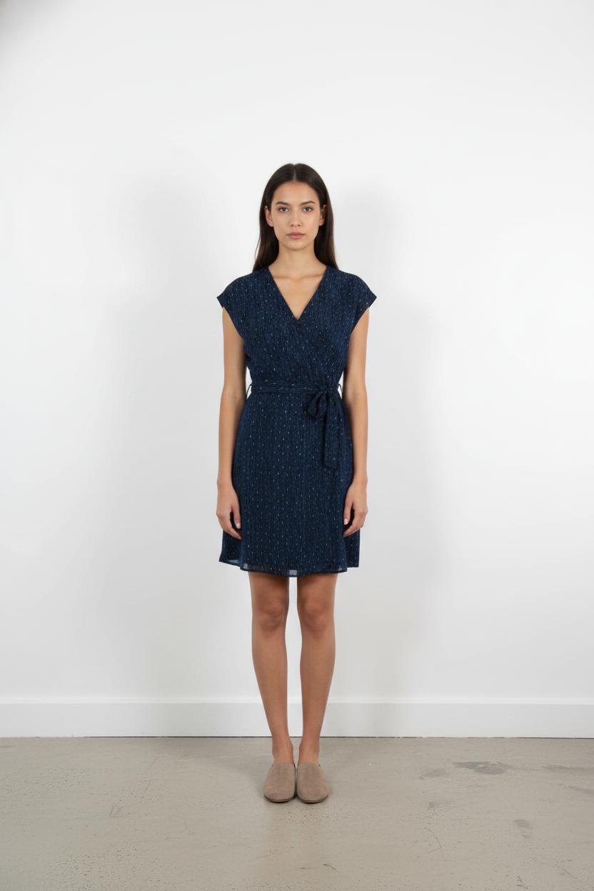 Robe Portefeuille Bleue - Taille XS/34