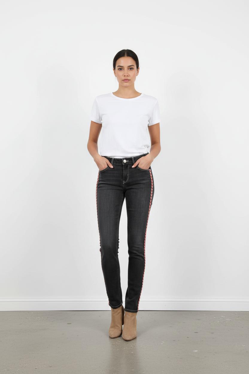 Jean Gris et Rouge - Taille S/36