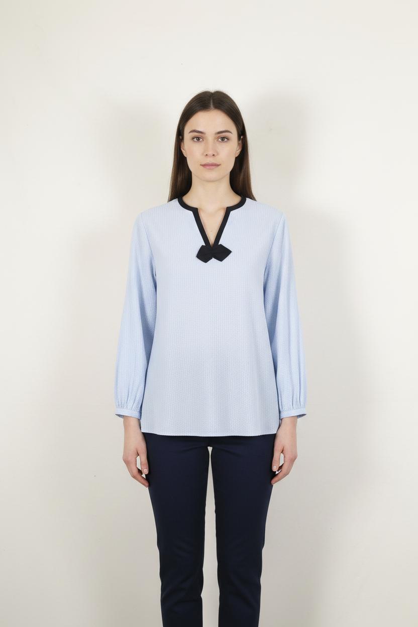 Blouse Bleu et Noir - Taille S/36