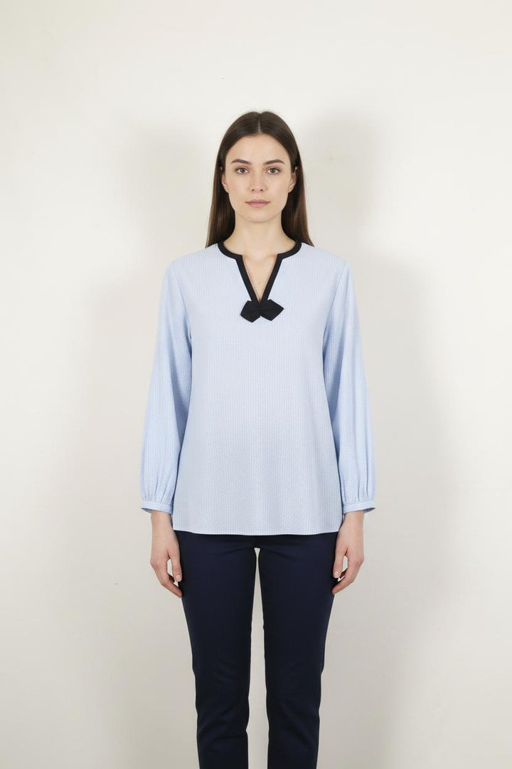 Blouse Bleu et Noir - Taille S/36