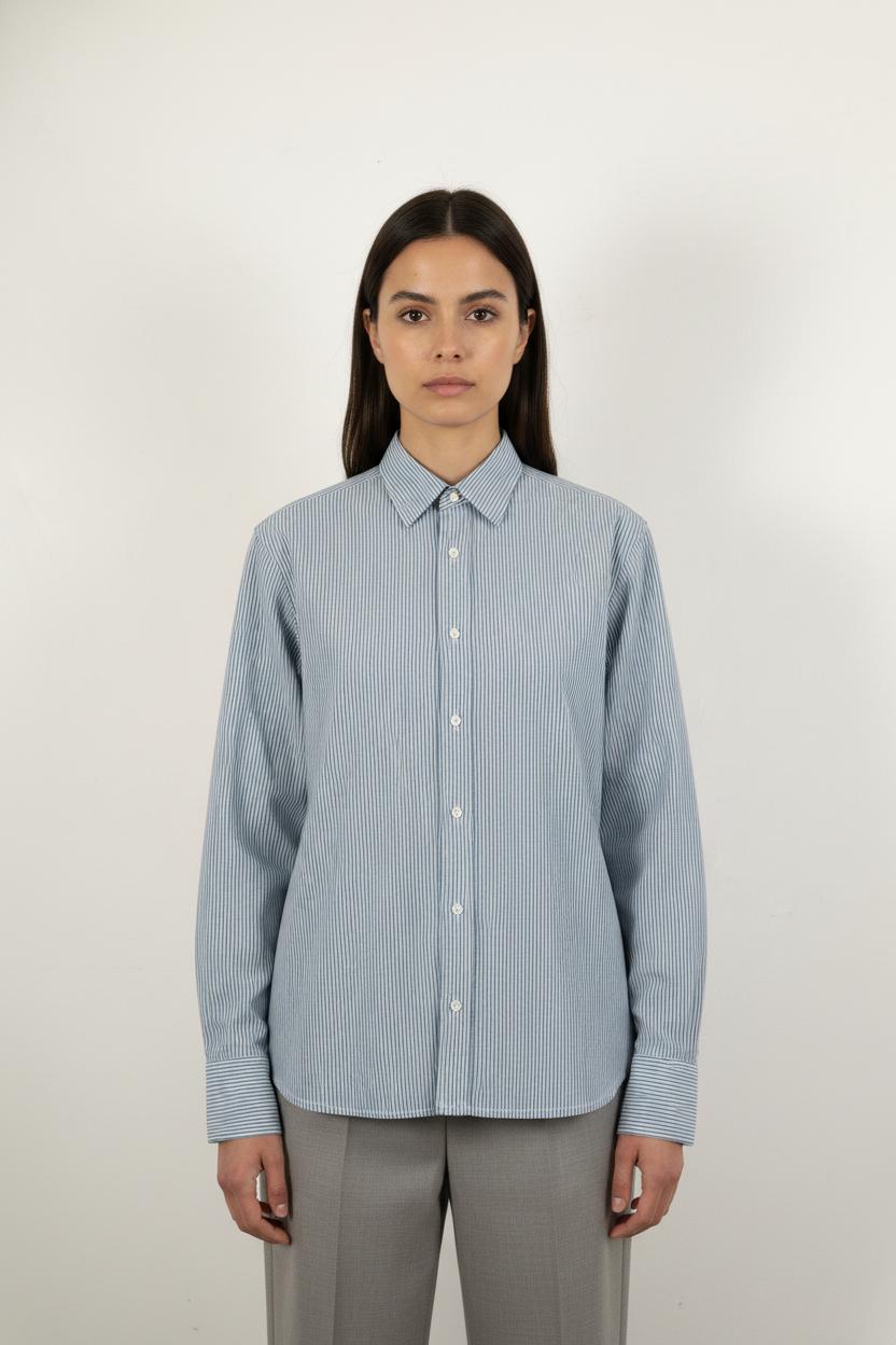 Chemise Rayée Bleue et Blanche - Taille S/36