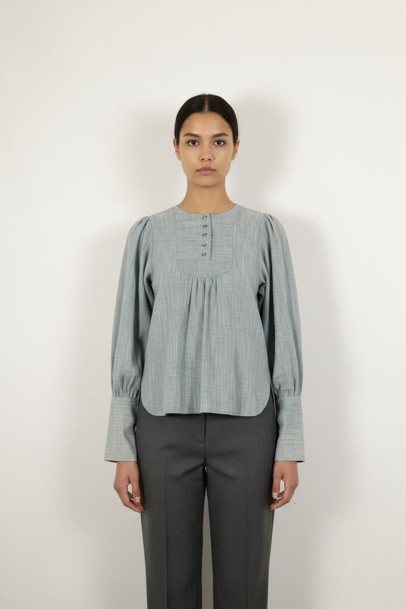 Blouse Bleue - Taille S/36