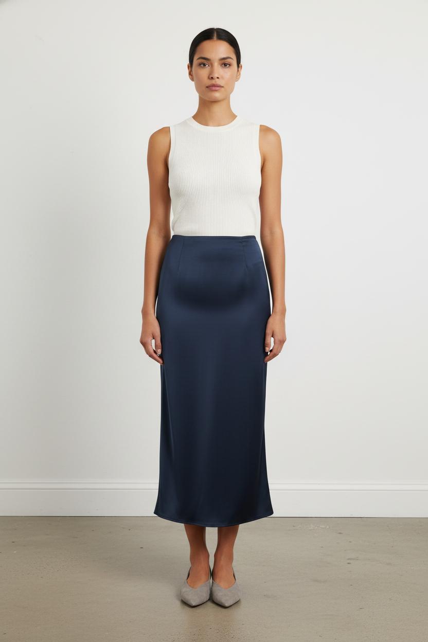Jupe Longue Bleue - Taille S/36