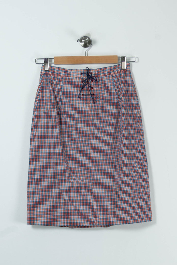Jupe Midi Bleu et Rouge - Taille S/36 de la marque Ines de la Fressange Paris | PARAD67936 - Vendu par Paradigme - Image 4