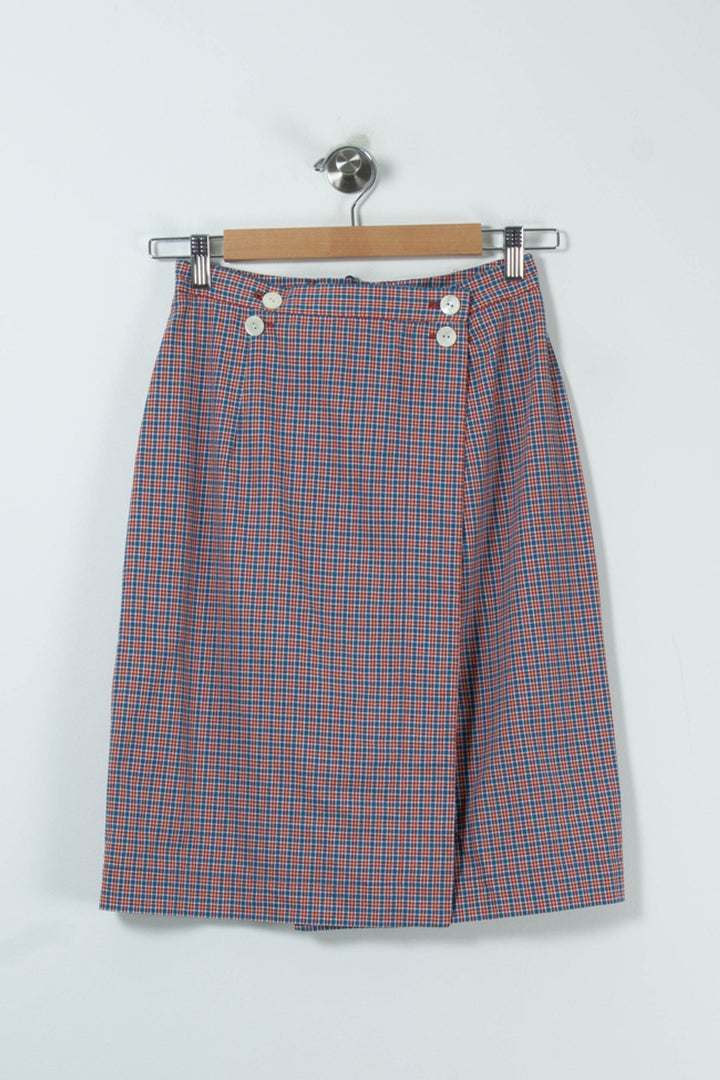 Jupe Midi Bleu et Rouge - Taille S/36 de la marque Ines de la Fressange Paris | PARAD67936 - Vendu par Paradigme - Image 2