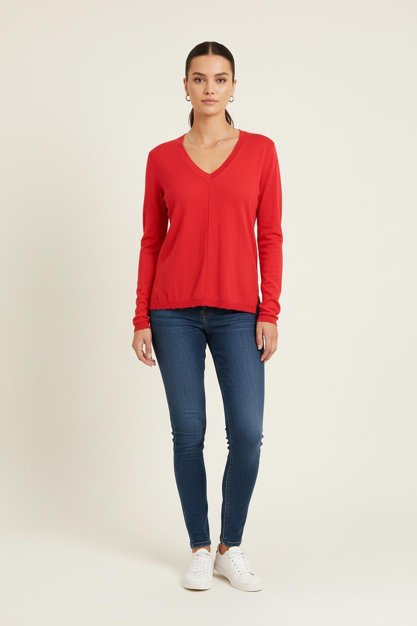 Pull Rouge - Taille S/36 de la marque Bérénice | PARAD67943 - Vendu par Paradigme - Image 1