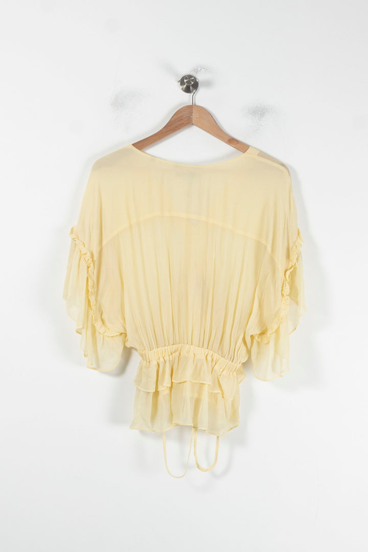 Blouse Jaune - Taille M/38 de la marque The Kooples | PARAD68112 - Vendu par Paradigme - Image 4