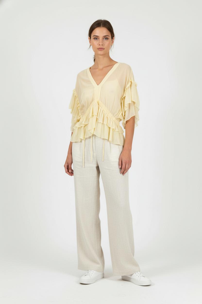 Blouse Jaune - Taille M/38 de la marque The Kooples | PARAD68112 - Vendu par Paradigme - Image 1