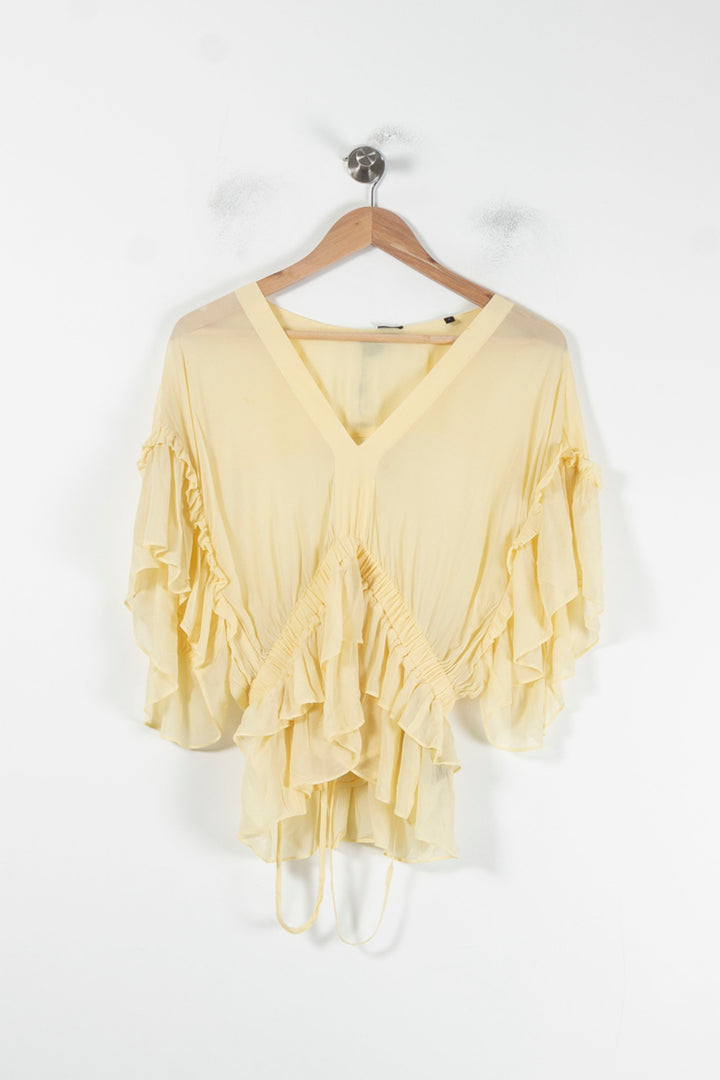 Blouse Jaune - Taille M/38 de la marque The Kooples | PARAD68112 - Vendu par Paradigme - Image 2