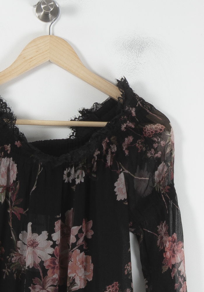 Blouse Noire et Rose - Taille S/36 de la marque The Kooples | PARAD68113 - Vendu par Paradigme - Image 3