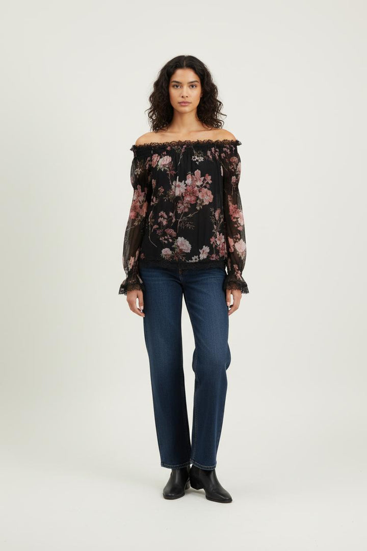 Blouse Noire et Rose - Taille S/36 de la marque The Kooples | PARAD68113 - Vendu par Paradigme - Image 1