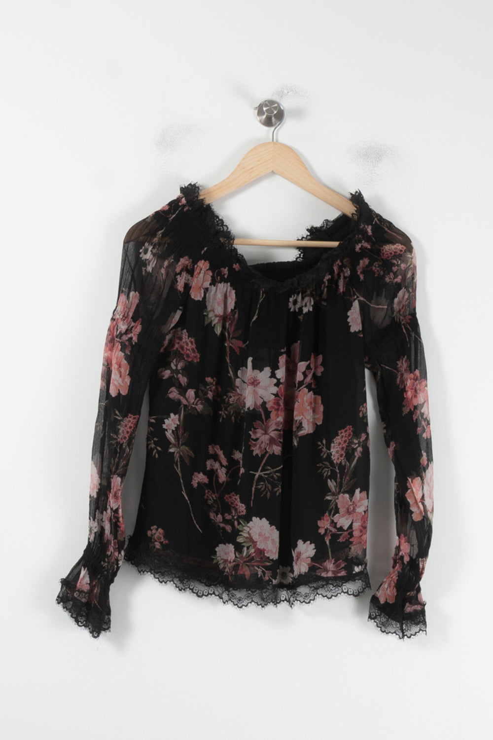 Blouse Noire et Rose - Taille S/36 de la marque The Kooples | PARAD68113 - Vendu par Paradigme - Image 2