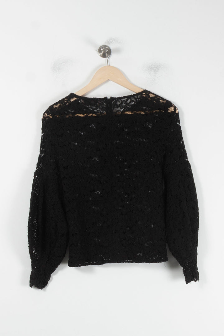 Blouse Noire - Taille S/36 de la marque The Kooples | PARAD68120 - Vendu par Paradigme - Image 4