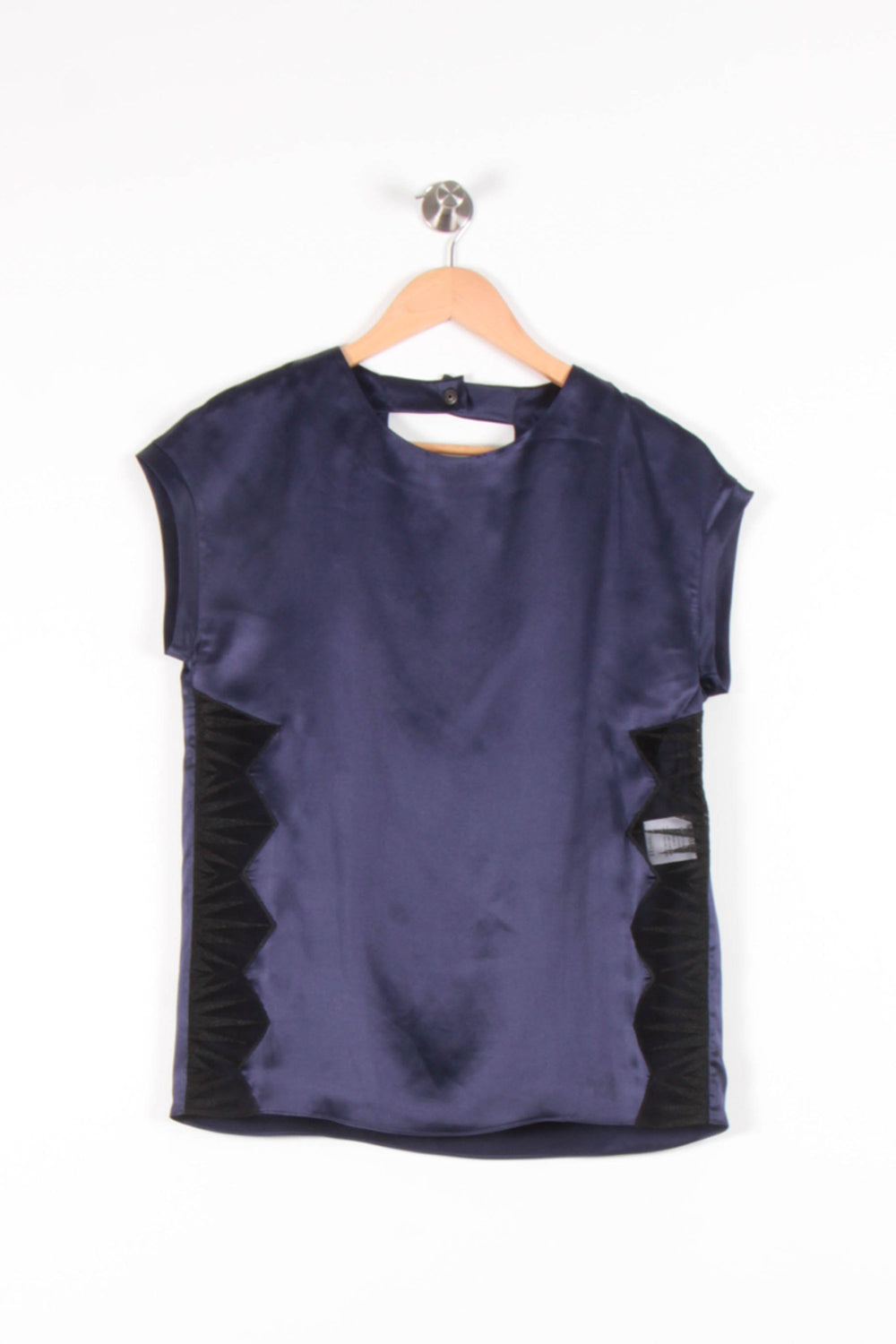 Blouse Bleu et Noir - Taille S/36 de la marque Sandro | PARAD68160 - Vendu par Paradigme - Image 2