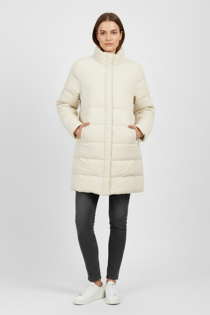 Doudoune Longue Beige - Taille L/40 de la marque Moncler | PARAD68161 - Vendu par Paradigme - Image 1