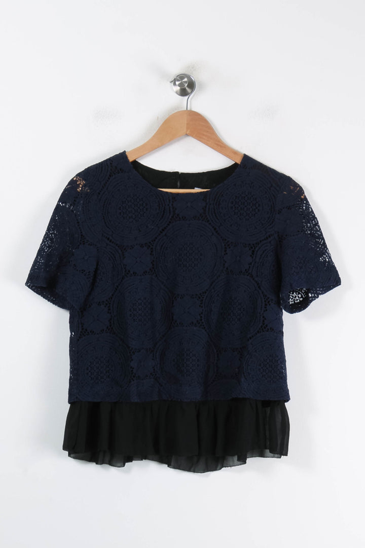 Blouse Bleu et Noir - Taille M/38 de la marque Suncoo | PARAD68162 - Vendu par Paradigme - Image 2