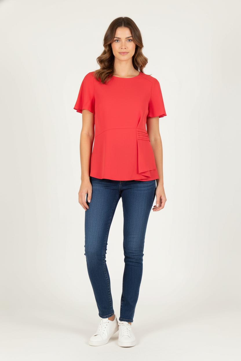 Blouse Rouge - Taille S/36 de la marque Comptoir des Cotonniers | PARAD68166 - Vendu par Paradigme - Image 1