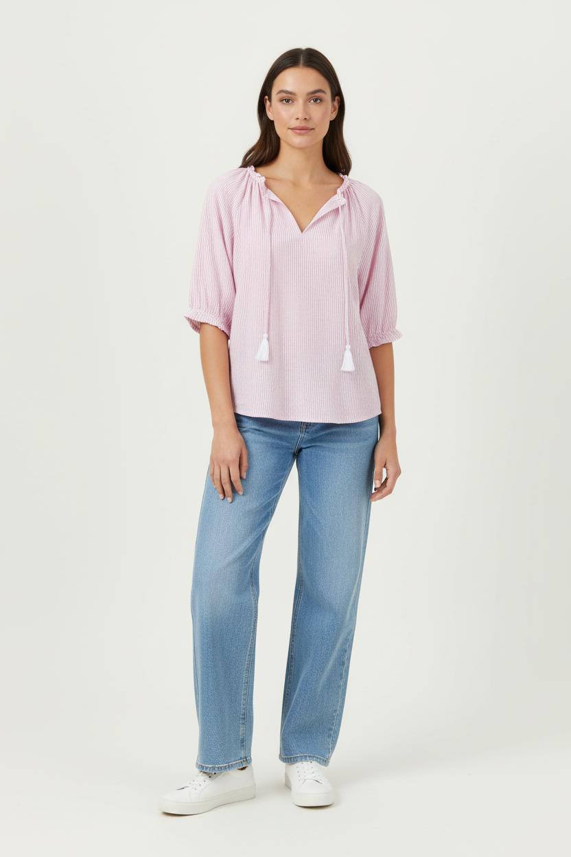 Blouse Rose et Blanche - Taille XS/34 de la marque Maison 123 | PARAD68167 - Vendu par Paradigme - Image 1