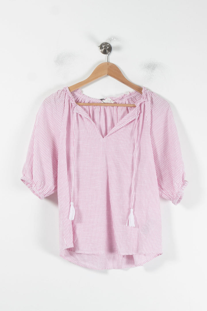 Blouse Rose et Blanche - Taille XS/34 de la marque Maison 123 | PARAD68167 - Vendu par Paradigme - Image 2