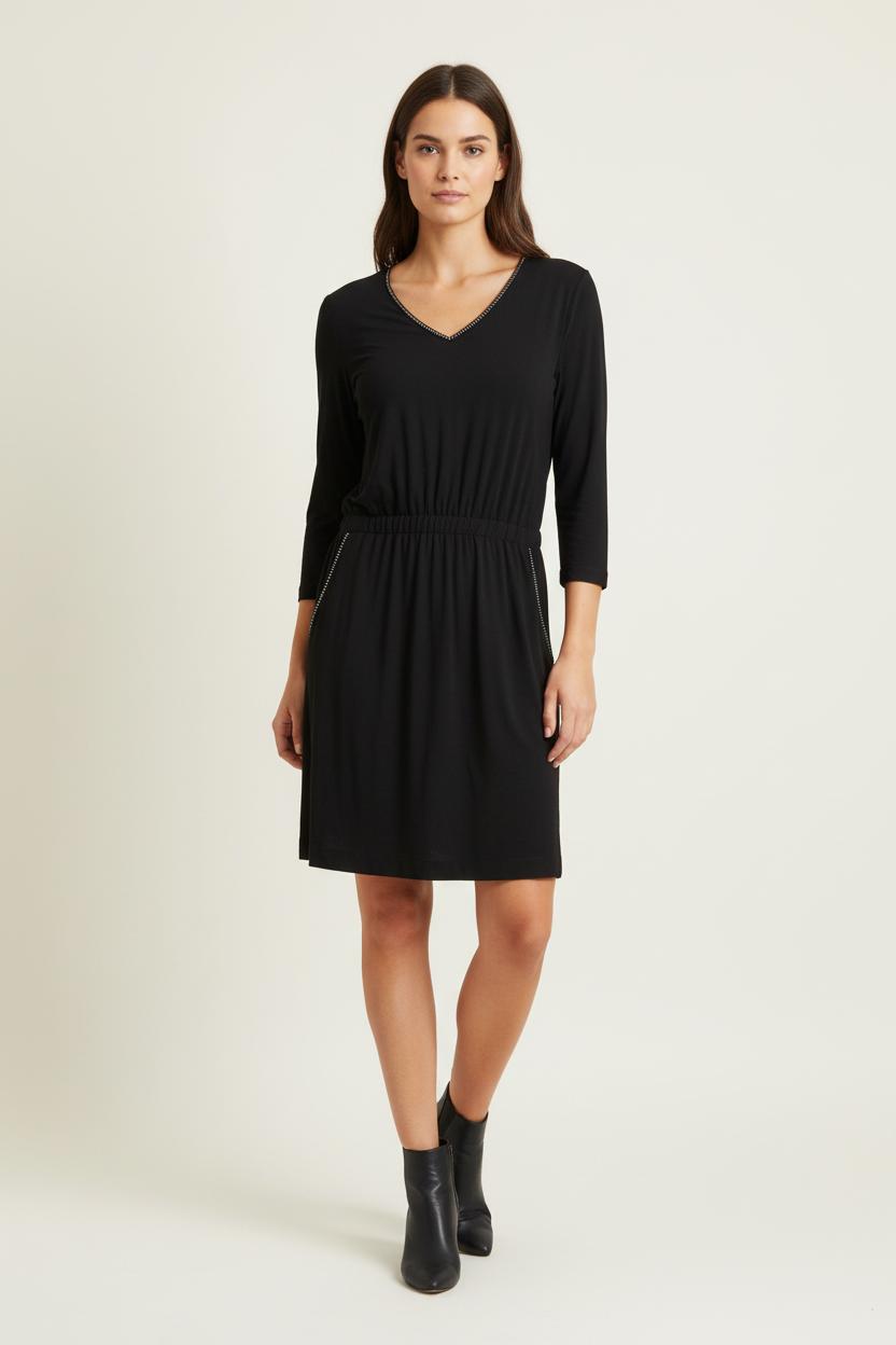 Robe Midi Noire - Taille S/36 de la marque Suncoo | PARAD68178 - Vendu par Paradigme - Image 1