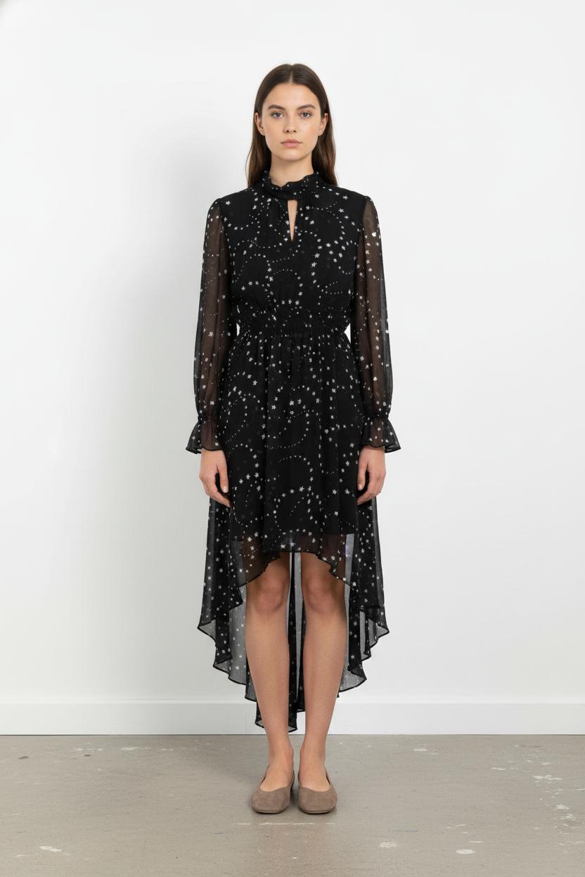 Robe Longue Noire et Blanche - Taille M/38 de la marque Maje | PARAD68230 - Vendu par Paradigme - Image 1