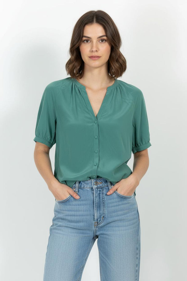 Blouse Verte - Taille M/38 de la marque Sézane | PARAD68233 - Vendu par Paradigme - Image 1