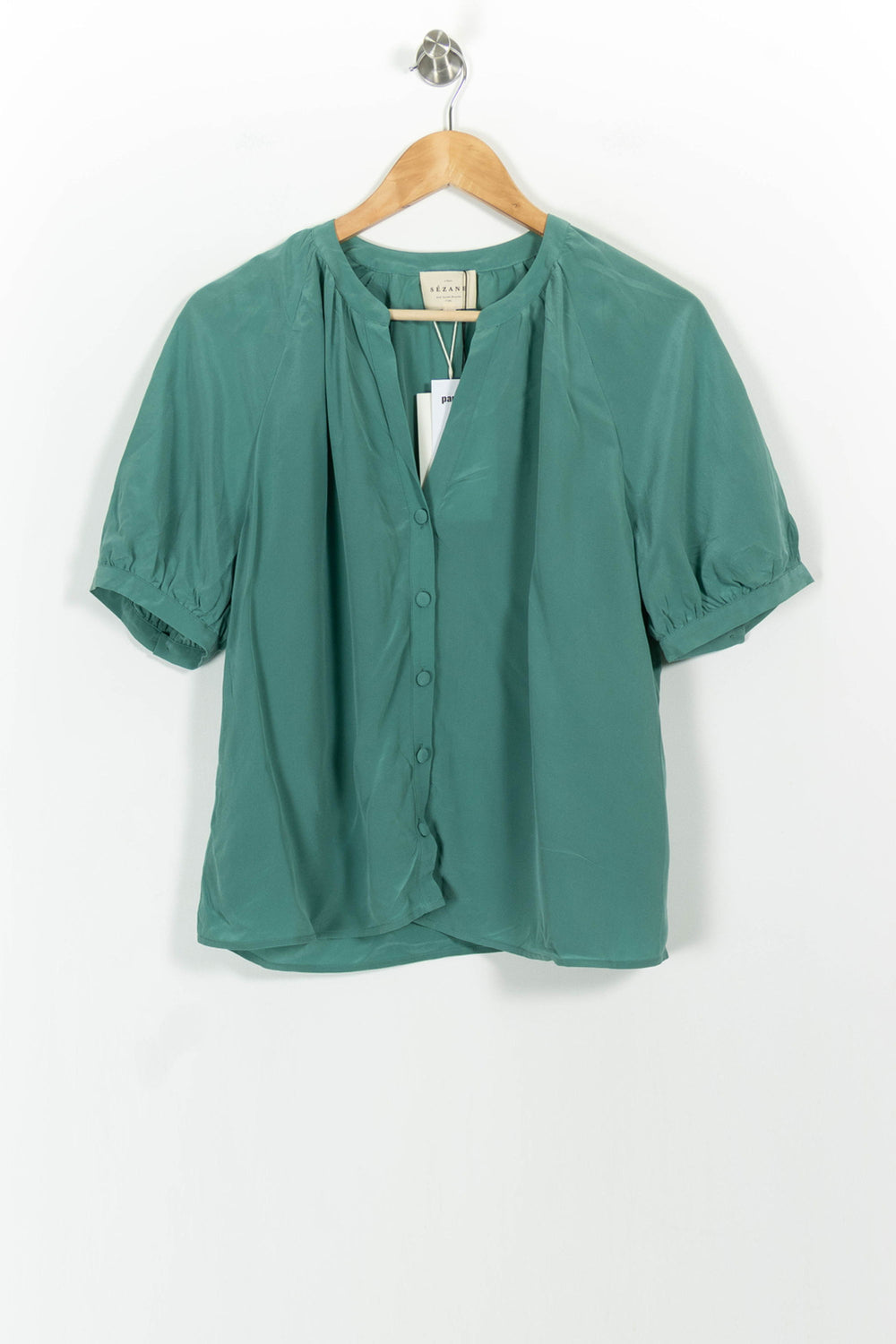 Blouse Verte - Taille M/38 de la marque Sézane | PARAD68233 - Vendu par Paradigme - Image 2