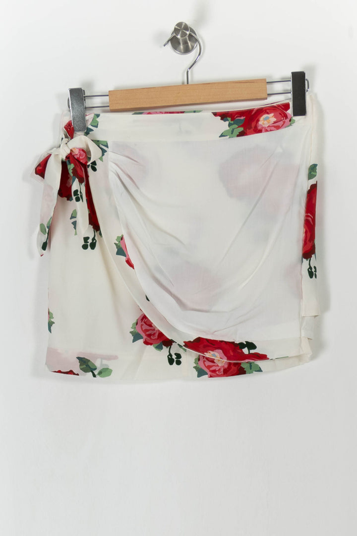 Jupe Portefeuille Blanche et Rouge - Taille S/36 de la marque Sézane | PARAD68234 - Vendu par Paradigme - Image 4
