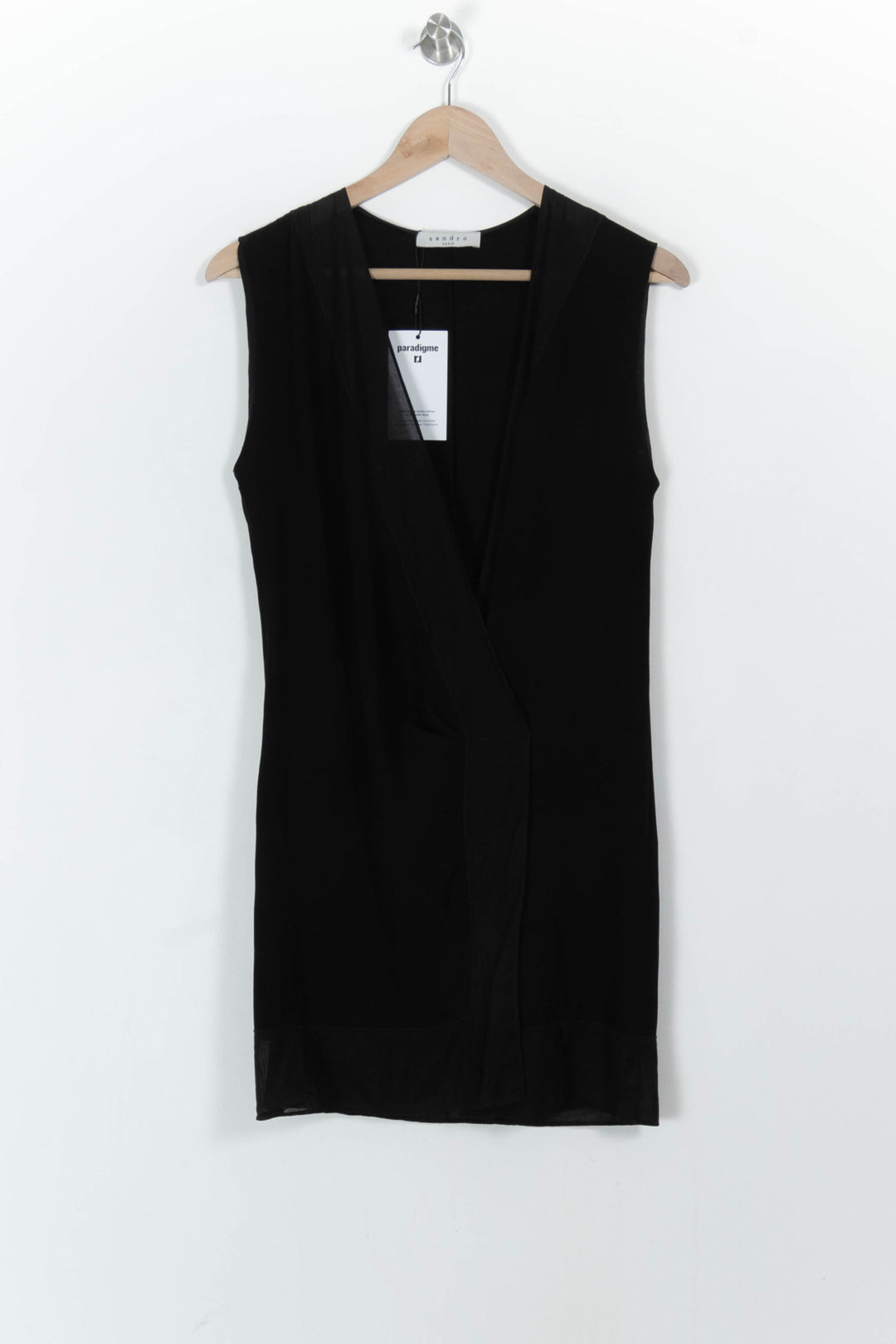 Robe Sans Manches Noire - Taille S/36 de la marque Sandro | PARAD68235 - Vendu par Paradigme - Image 2