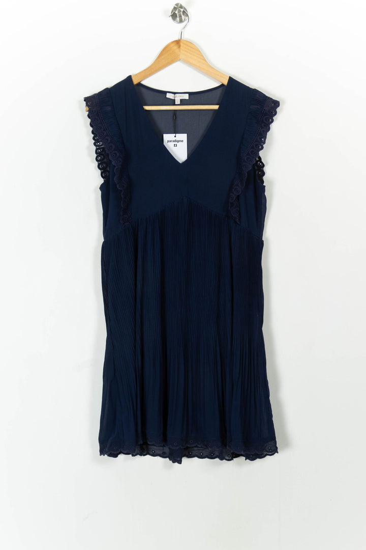 Robe Plissée Bleue - Taille S/36 de la marque Grace & Mila | PARAD68237 - Vendu par Paradigme - Image 2