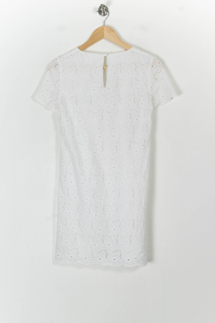 Robe Brodée Blanche - Taille S/36 de la marque Sézane | PARAD68240 - Vendu par Paradigme - Image 4