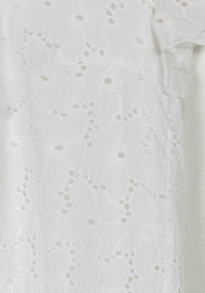Robe Brodée Blanche - Taille S/36 de la marque Sézane | PARAD68240 - Vendu par Paradigme - Image 3