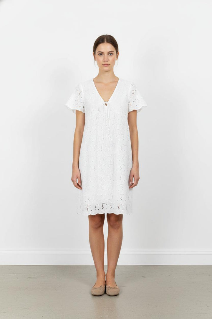 Robe Brodée Blanche - Taille S/36 de la marque Sézane | PARAD68240 - Vendu par Paradigme - Image 1