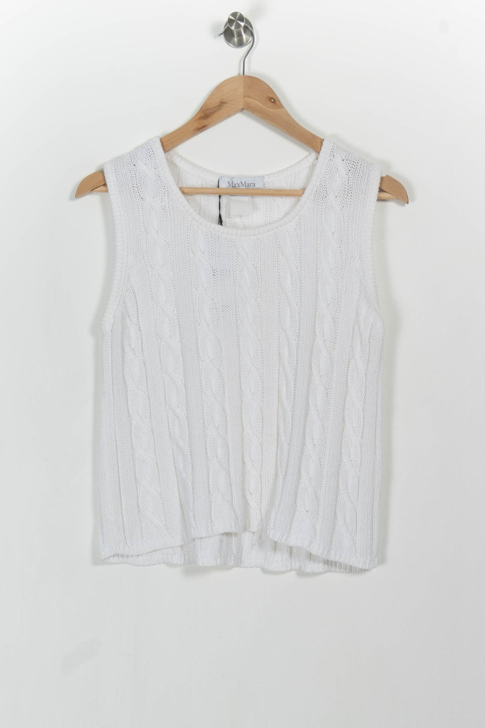 Débardeur Blanc - Taille M/38 de la marque Max Mara | PARAD68247 - Vendu par Paradigme - Image 2