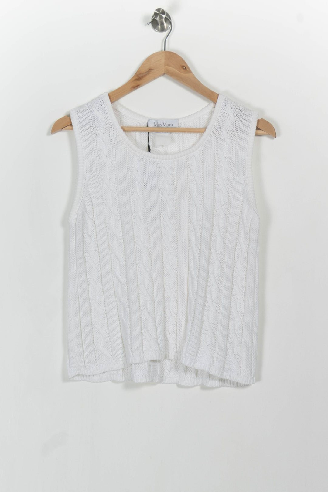 Débardeur Blanc - Taille M/38 de la marque Max Mara | PARAD68247 - Vendu par Paradigme - Image 2