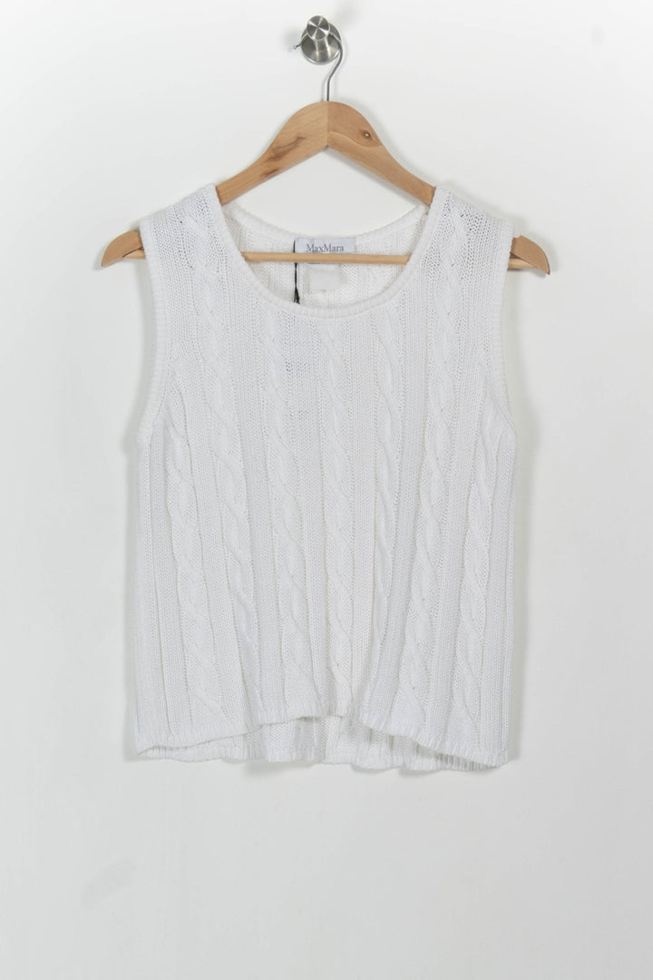 Débardeur Blanc - Taille M/38 de la marque Max Mara | PARAD68247 - Vendu par Paradigme - Image 2