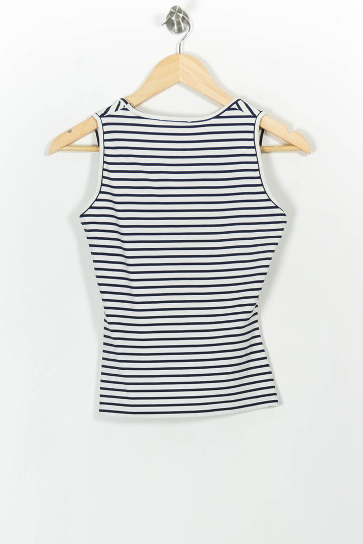 Débardeur Blanc et Bleu - Taille S/36 de la marque Maison 123 | PARAD68251 - Vendu par Paradigme - Image 4