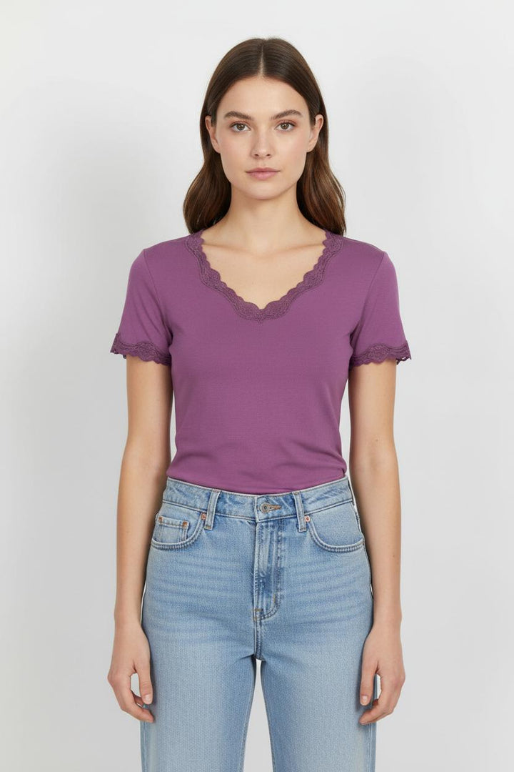 T-shirt Violet - Taille S/36 de la marque Maison 123 | PARAD68253 - Vendu par Paradigme - Image 1