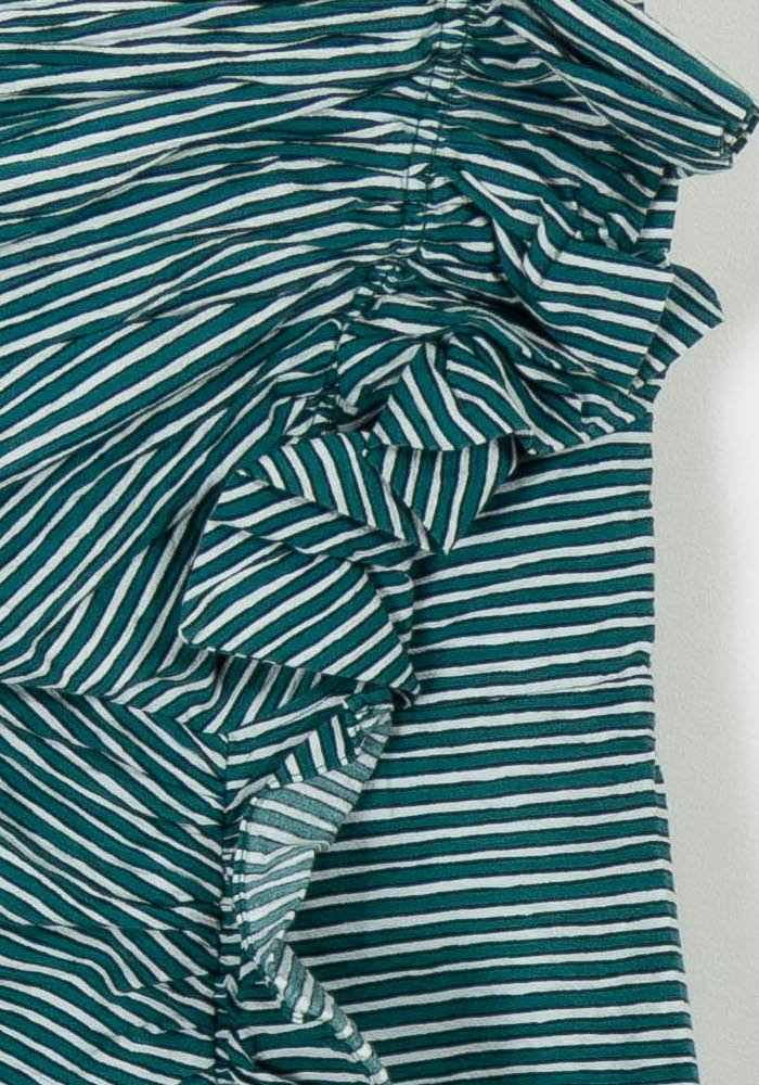 Robe Courte Verte et Blanche - Taille M/38 de la marque Sandro | PARAD68273 - Vendu par Paradigme - Image 3
