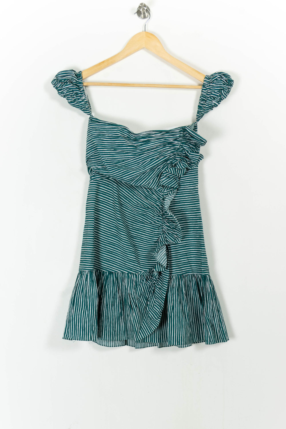 Robe Courte Verte et Blanche - Taille M/38 de la marque Sandro | PARAD68273 - Vendu par Paradigme - Image 2