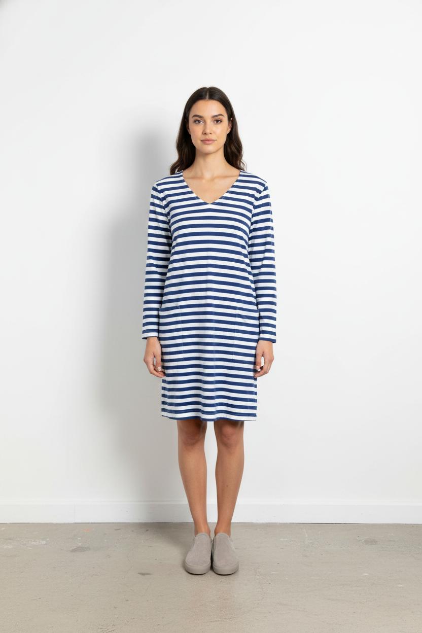 Robe Courte Bleue et Blanche - Taille M/38 de la marque Agnès b. | PARAD68274 - Vendu par Paradigme - Image 1