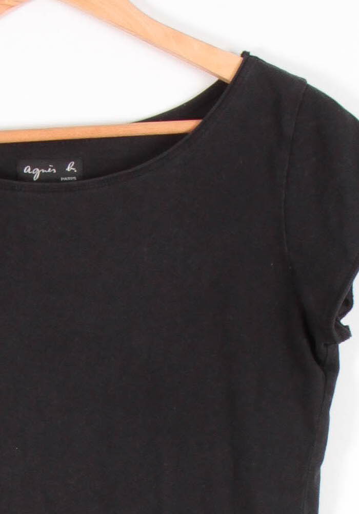 Tee-shirt Noir - Taille S/36 de la marque Agnès b. | PARAD68315 - Vendu par Paradigme - Image 3